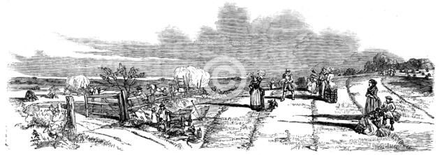 Harvest Operations - Gleaning, 1858. Creator: Unknown.