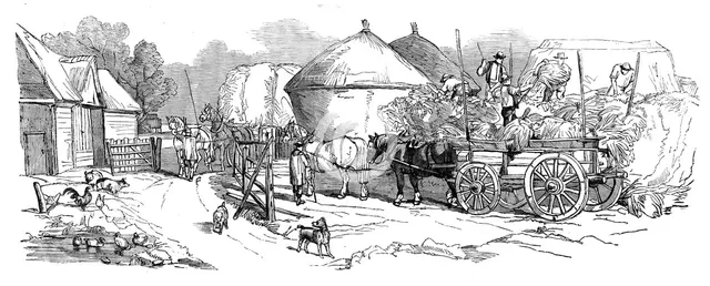 Harvest Operations - Stacking, 1858. Creator: Unknown.