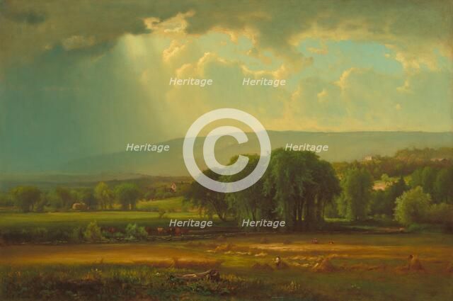 Harvest Scene in the Delaware Valley, 1867. Creator: George Inness.