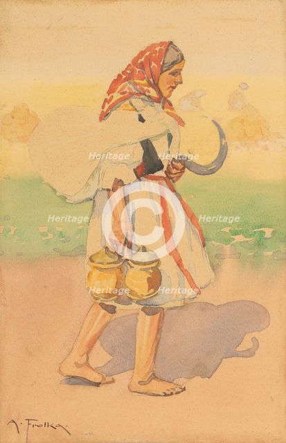 Harvester, 1900-1920. Creator: Anton Frolka.