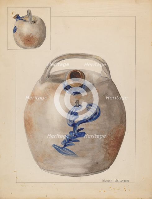 Harvester Jug, c. 1937. Creator: Yolande Delasser.