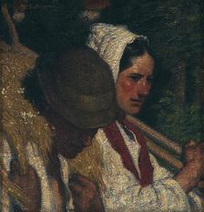 Harvesters, portraits of Ivan and Jeanne, 1900-1912. Creator: Thomas Brown