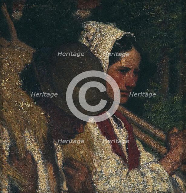 Harvesters, portraits of Ivan and Jeanne, 1900-1912. Creator: Thomas Brown.