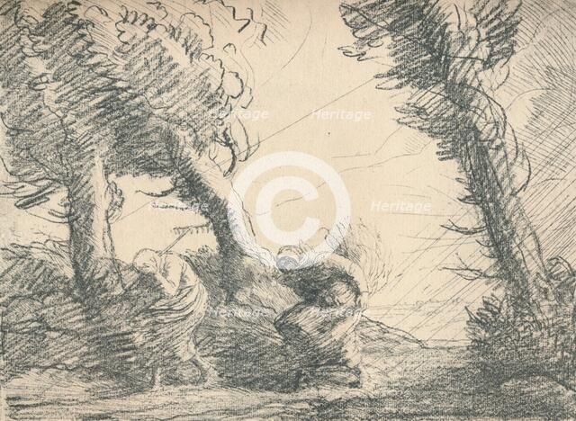 'Harvesters Surprised by the Storm', c1900, (1923). Artist: Alphonse Legros.