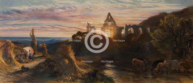 Harvesting, 1863. Creator: Samuel Palmer.