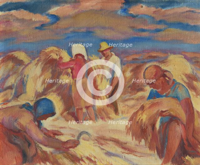 Harvesting, 1940-1945. Creator: Alois Holub.