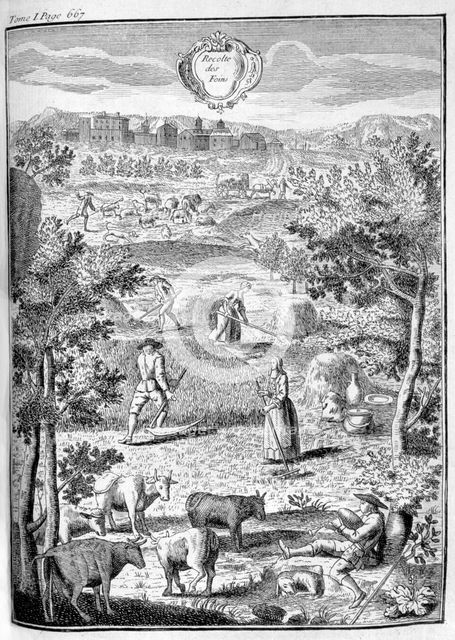 Harvesting the hay, 1775. Artist: Unknown