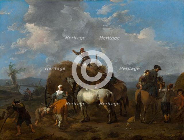 Harvesting the Hay. Creator: Johannes Lingelbach.