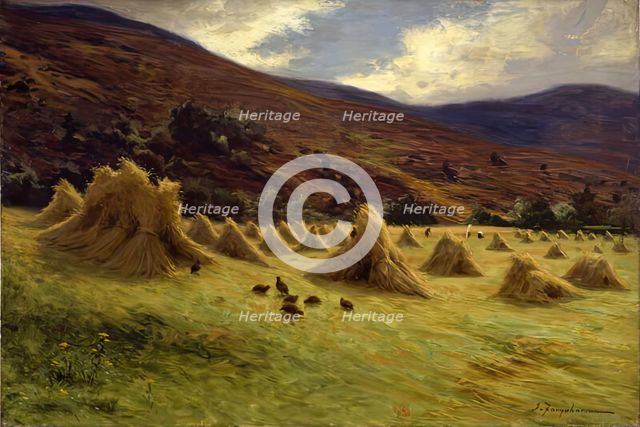 Harvesting, Forest of Birse, c1900. Creator: Joseph Farquharson.