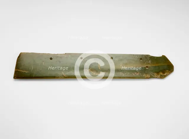 Harvesting knife (hu ?), fragment, Late Neolithic period, ca. 2000-1700 BCE. Creator: Unknown.