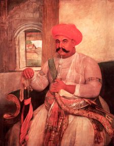 Hasan Reza Khan, minister to Asaf al-Daula of Oudh, Nawab Vizier of Oudh, 1784. Creator: Johan Zoffany