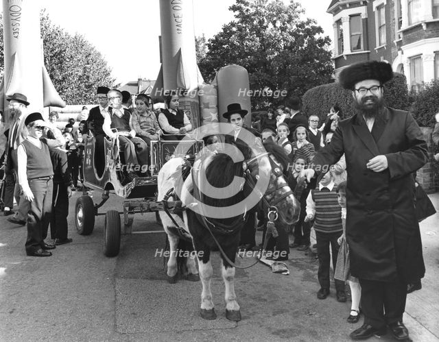 Hasidic street party, Paget Road, London, October 1989. Creator: Sidney Harris.