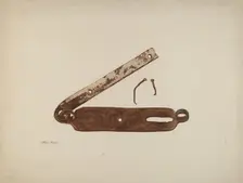 Hasp from Door of "Kennedy Farm", 1935/1942. Creator: Albert Rudin
