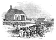 Haswell Colliery explosion - burial of the dead, 1844. Creator: Unknown