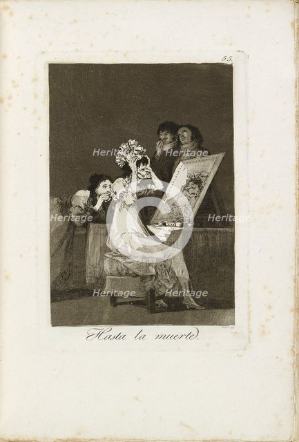 Hasta la muerte, 1799-1799. Artist: Francisco Goya.