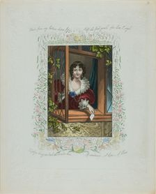 Haste From My Lattice, Letter Fly! (valentine), c. 1850. Creator: Unknown