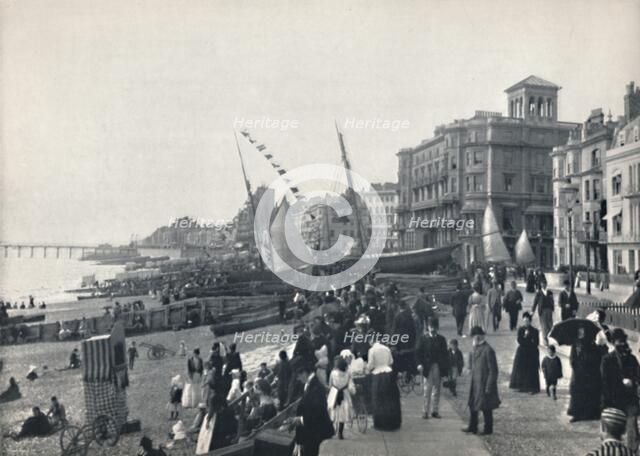 'Hastings - The Front, Showing Pier', 1895. Artist: Unknown.