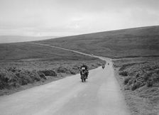 HB Ranson's 597 cc Ariel Square Four competing at the MCC Torquay Rally, July 1937. Artist: Bill Brunell