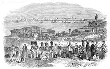 H.B.M. Foot Guards encamped at Scutari - from a daguerreotype by Mr. Robertson, of Constan..., 1854. Creator: Unknown