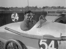HC Munday in his AC at the JCC 200 Mile Race, Brooklands, Surrey, 1921. Artist: Bill Brunell