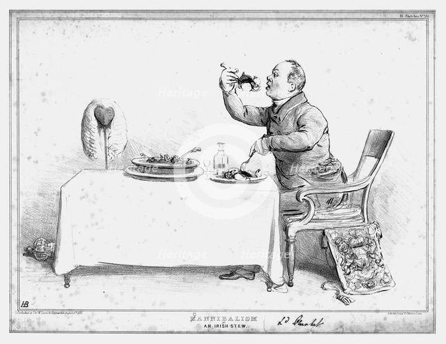 'H/Cannibalism, or An Irish Stew', 1833. Creator: John Doyle.