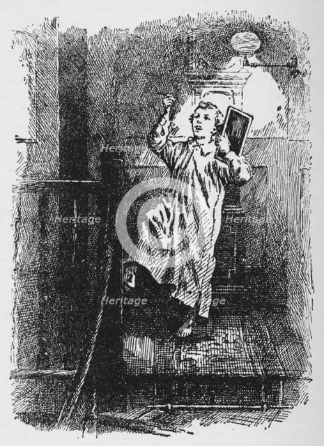 'He could not refrain from shouting in triumph.', c1918. Artist: Unknown.