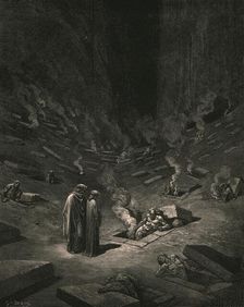 He answer thus return'd: "The arch-heretics are here" c1890. Creator: Gustave Doré