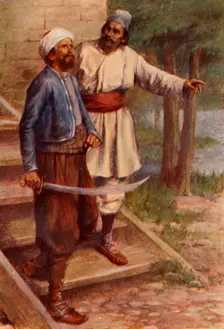 He asked the Era where he had hidden the thief 1917. Creator: Unknown