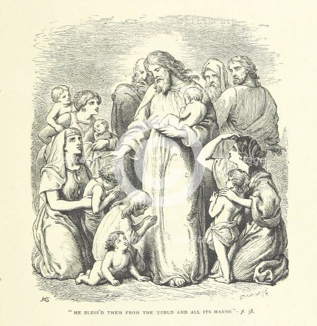 "He bless'd them from the world and all its harms", 1880.  Creator: Unknown.