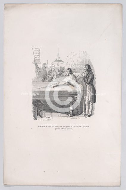 He buys the right to defeat me at his ease with a successful shot. from the Little Miserie..., 1843. Creator: Brugnot.