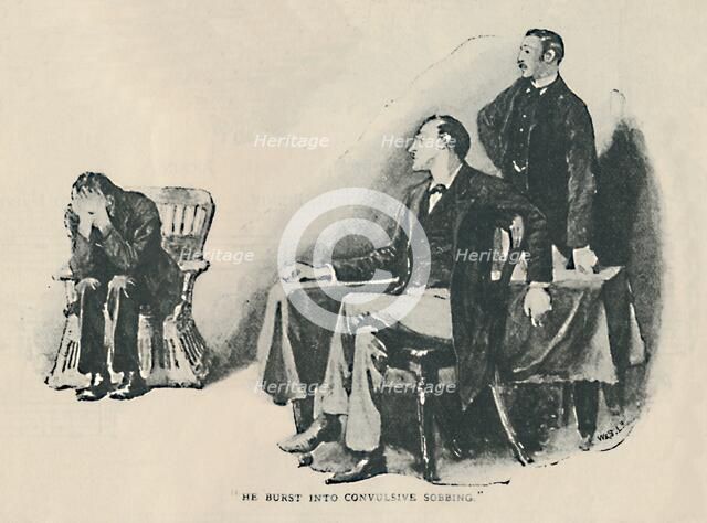 'He Burst Into Convulsive Sobbing', 1892. Artist: Sidney E Paget.