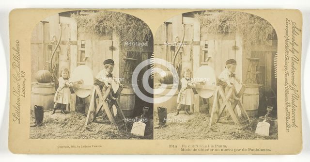 He don't like his Pants, 1891. Creator: Underwood & Underwood.