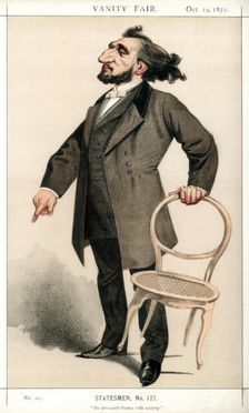 He Devoured France with Activity Leon Gambetta, French statesman, 1872. Creator: George Montbard