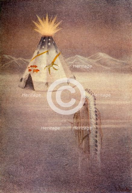 'He described a great teepee', 1914. Creator: Unknown.