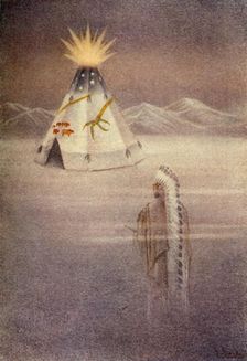 He described a great teepee 1914. Creator: Unknown