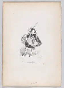 He has each of them, as they say in the journals devoted to the fine arts from Scen..., ca. 1837-47. Creator: Charles Tamisier