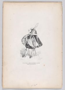 He has each of them, as they say in the journals devoted to the fine arts from Scen..., ca. 1837-47. Creator: Charles Tamisier