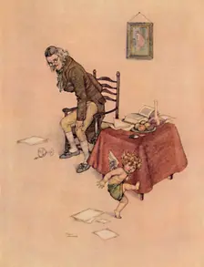He Jumped Down From The Old Man's Lap And Danced Around Him On The Floor c1930. Artist: W Heath Robinson