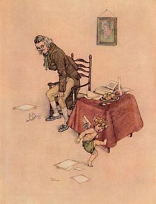 He Jumped Down From The Old Man's Lap And Danced Around Him On The Floor c1930. Artist: W Heath Robinson