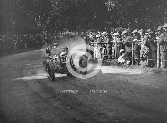 HE of RJ Sully competing in the MAC Shelsley Walsh Hillclimb, Worcestershire, 1923. Artist: Bill Brunell.