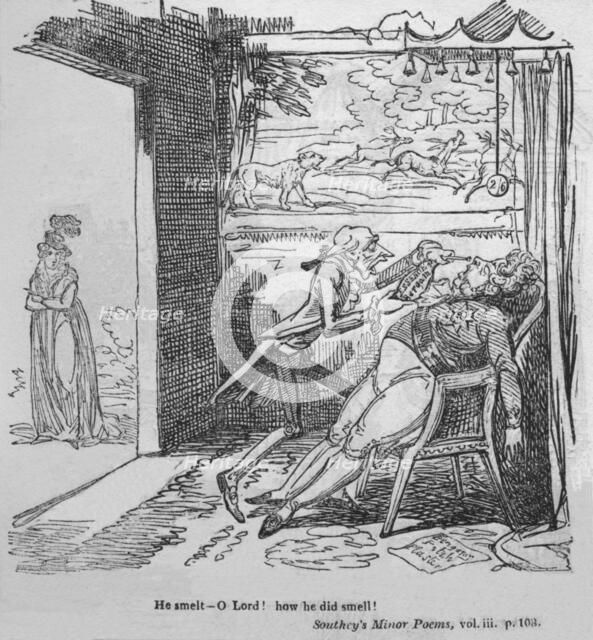 'He smelt - O Lord! How he did smell!', c1820. Creator: George Cruikshank.