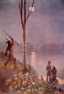 "He poised his spear and struck the girdle" 1914. Creator: Unknown