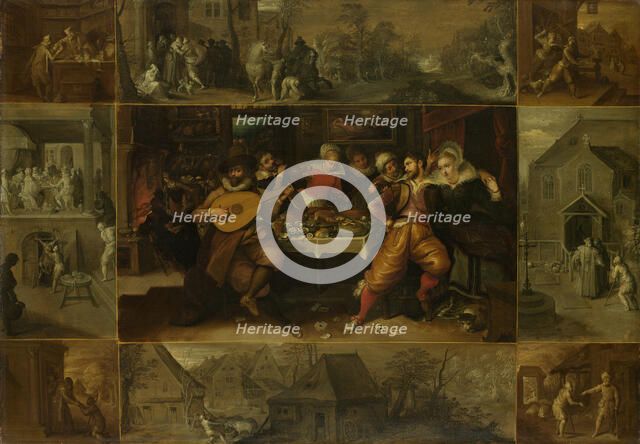 he Parable of the prodigal son, 1620. Artist: Francken, Frans, the Younger (1581-1642)