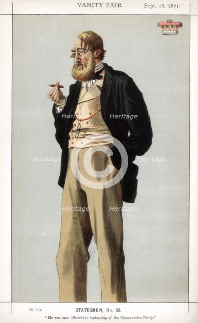 'He was once offered the leadership of the Conservative Party', 1871.Artist: Coide