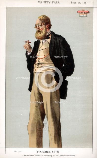 'He was once offered the leadership of the Conservative Party', 1871.Artist: Coide
