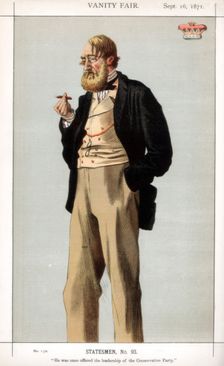 He was once offered the leadership of the Conservative Party 1871.Artist: Coide