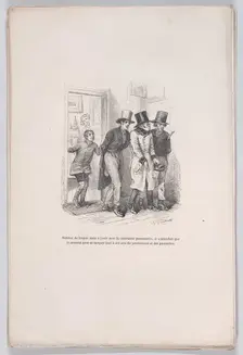 He was only waiting to make fun of the pursuer and the pursuit from the Little Miseries of..., 1843. Creator: Victor Laisne