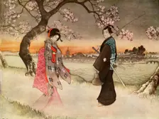 He was suddenly startled to see a girlish form coming towards him in the wavering shadows, 1919. Creator: Unknown