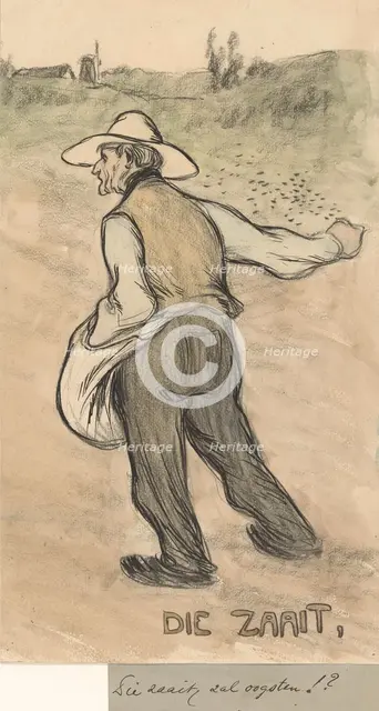 He who sows, shall reap , 1875-1900.  Creator: Jan de Waardt.