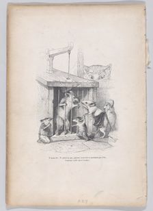 He tells us: don't cry, Act! from Scenes from the Private and Public Life of Animal..., ca. 1837-47. Creator: Andrew Best Leloir